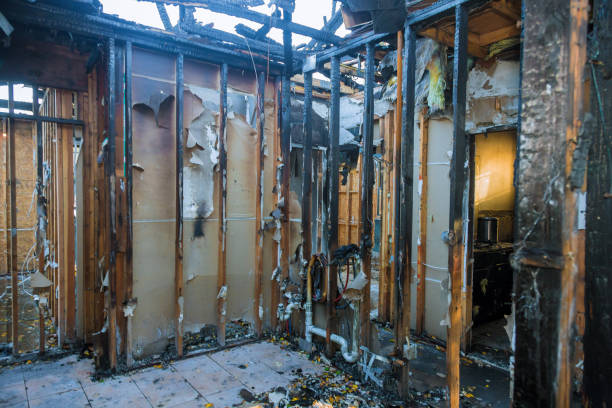 Professional Fire Damage Restoration technician working in Sewell, NJ